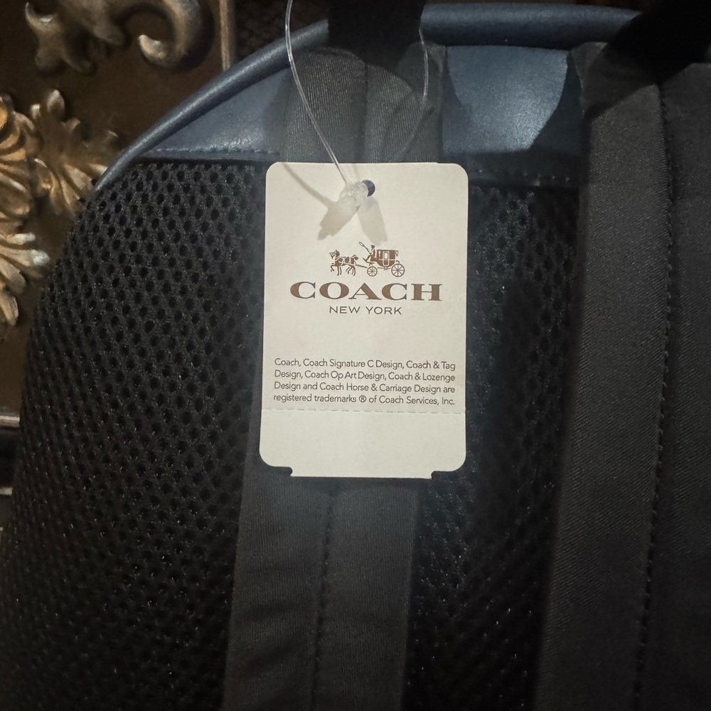 Coach Brown Backpack with Monogram Design and Rounded Top - Picture 8 of 11
